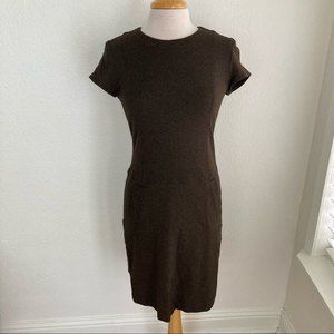 Peruvian connection short sleeve mini dress stretch neutral earth tone thick